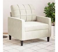 Fauteuil Crème 60 cm Velours