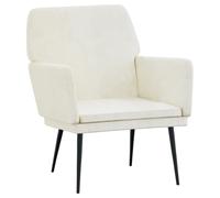 vidaXL Fauteuil Crème 62x79x79 cm Velours