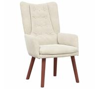 vidaXL Fauteuil Crème 63 x 67 x 94 cm Velours, Fauteuil Moderne, Revêtement en Velours, Chaise Confortable pour Salon, Bureau, Assise Stylée