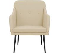vidaXL Fauteuil crème en tissu 63 x 76 x 80 cm