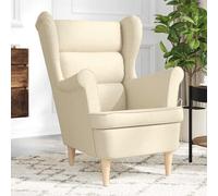 vidaXL Fauteuil crème 74x84x100 cm tissu