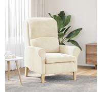 Vidaxl Fauteuil Crème Crème Tissu Et Bois Moyenne