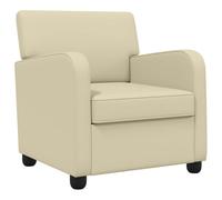 vidaXL Fauteuil Crème Simili Cuir