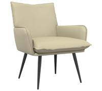 vidaXL Fauteuil Crème Simili Cuir
