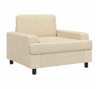 vidaXL Fauteuil Crème Tissu