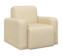 vidaXL Fauteuil Crème Tissu, Fauteuil Chic, Assise Moderne pour Salon et Chambre, Confort dans Un Tissu Douillet, Chaise relaxante