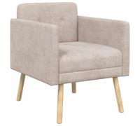 vidaXL Fauteuil d'appoint Beige Tissu Chenille