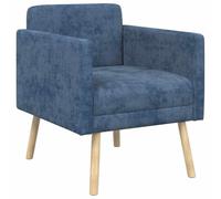 vidaXL Fauteuil d'appoint Bleu Tissu Chenille