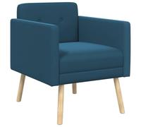 vidaXL Fauteuil d'appoint Bleu Velours