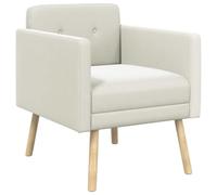 vidaXL Fauteuil d'appoint Crème Velours