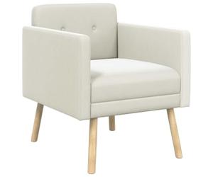 vidaXL Fauteuil d'appoint Crème Velours
