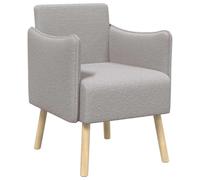 vidaXL Fauteuil d'appoint Gris Clair Bouclé