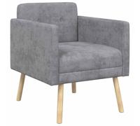 vidaXL Fauteuil d'appoint Gris Clair Tissu Chenille