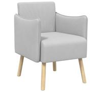vidaXL Fauteuil d'appoint Gris Clair Velours grainé