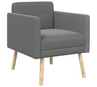 vidaXL Fauteuil d'appoint Gris foncé Velours