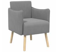 vidaXL Fauteuil d'appoint Gris foncé Velours grainé