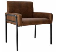 vidaXL Fauteuil d'appoint Marron Simili Daim