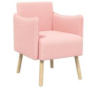 vidaXL Fauteuil d'appoint Rose Bouclé
