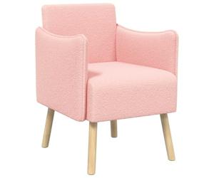 vidaXL Fauteuil d'appoint Rose Bouclé