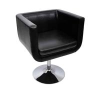 vidaXL Fauteuil de bar noir similicuir