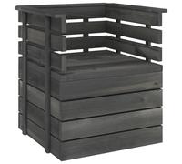 vidaXL Tuinfauteuil pallet massief grenenhout donkergrijs315417 G