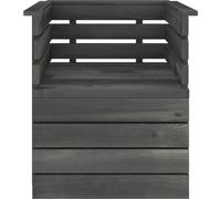 vidaXL Fauteuil de jardin en pin massif gris foncé
