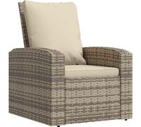 Vidaxl Fauteuil Inclinable De Jardin Avec Coussins Marron Clair Rotin