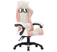 Vidaxl Fauteuil De Jeux Vidéo Rose Similicuir Rose