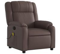 vidaXL Fauteuil de massage brun similicuir
