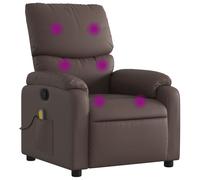 vidaXL Fauteuil de massage brun similicuir