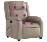 Vidaxl Fauteuil De Massage Inclinable Cappuccino Similicuir