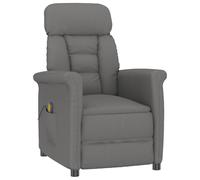 Fauteuil De Massage Vidaxl En Tissu Microfibre Gris Foncé Gris