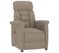vidaXL Fauteuil de Massage en Tissu Microfibre Taupe