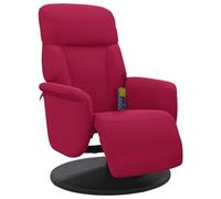 vidaXL Fauteuil de massage inclinable avec repose-pied, accoudoirs, dossier – Rouge bordeaux