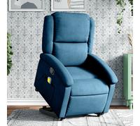 vidaXL Fauteuil de Massage Inclinable, Chaise de Relaxation avec Dossier et Repose-pied Réglables, Siège de Salon Salle de 3204321 Bleu G