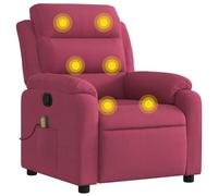 Vidaxl Fauteuil De Massage Inclinable Rouge Bordeaux Velours Rouge