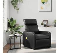 vidaXL Fauteuil de Massage Inclinable, Chaise avec Repose-pieds, Siège avec Dossier et Accoudoirs Salle de Séjour, Moderne, 374190 Noir G