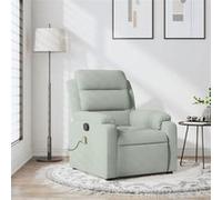 vidaXL Fauteuil de Massage Inclinable, Chaise avec Repose-pieds, Siège avec Dossier et Accoudoirs Salle de Séjour, Moderne, 373511 Gris G