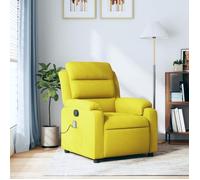 vidaXL Fauteuil de Massage Inclinable, Chaise avec Repose-Pieds, Siège avec Dossier et Accoudoirs Salle de Séjour, Moderne, Jaune Velours