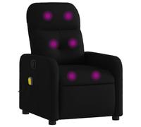 vidaXL Fauteuil de massage, relaxation tissunoir Noir G