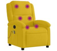 vidaXL Fauteuil de massage inclinable jaune velours Jaune