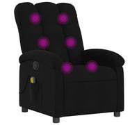 vidaXL Fauteuil de massage inclinable Noir Tissu
