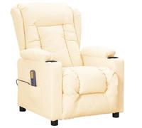 Vidaxl Fauteuil De Massage Inclinable Crème Similicuir