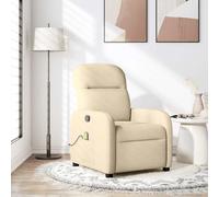 Vidaxl Fauteuil De Massage Inclinable Crème Tissu