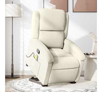 Vidaxl Fauteuil De Massage Inclinable Crème Velours