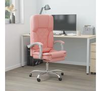 vidaXL Fauteuil de massage inclinable de bureau Rose Similicuir