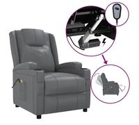 vidaXL Fauteuil de massage inclinable électrique Anthracite Similicuir