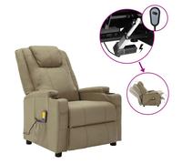 Vidaxl Fauteuil De Massage Inclinable Électrique Cappuccino Similicuir
