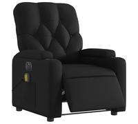 vidaXL Fauteuil de massage inclinable électrique, dossier et repose-pied réglables, noir similicuir