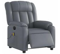 vidaXL Fauteuil de massage inclinable électrique – Chaise de relaxation similicuir gris